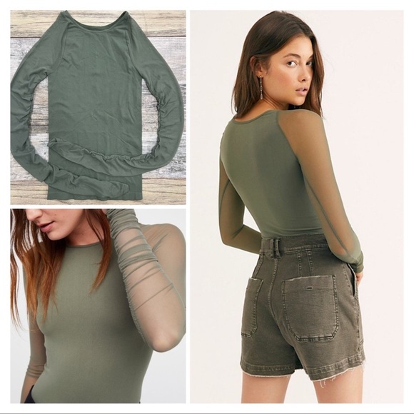 Free People Tops - NEW Free People Intimates Scrunch Sleeve Top